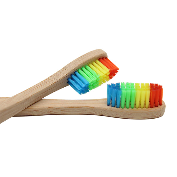 Wooden Rainbow Bamboo Toothbrush